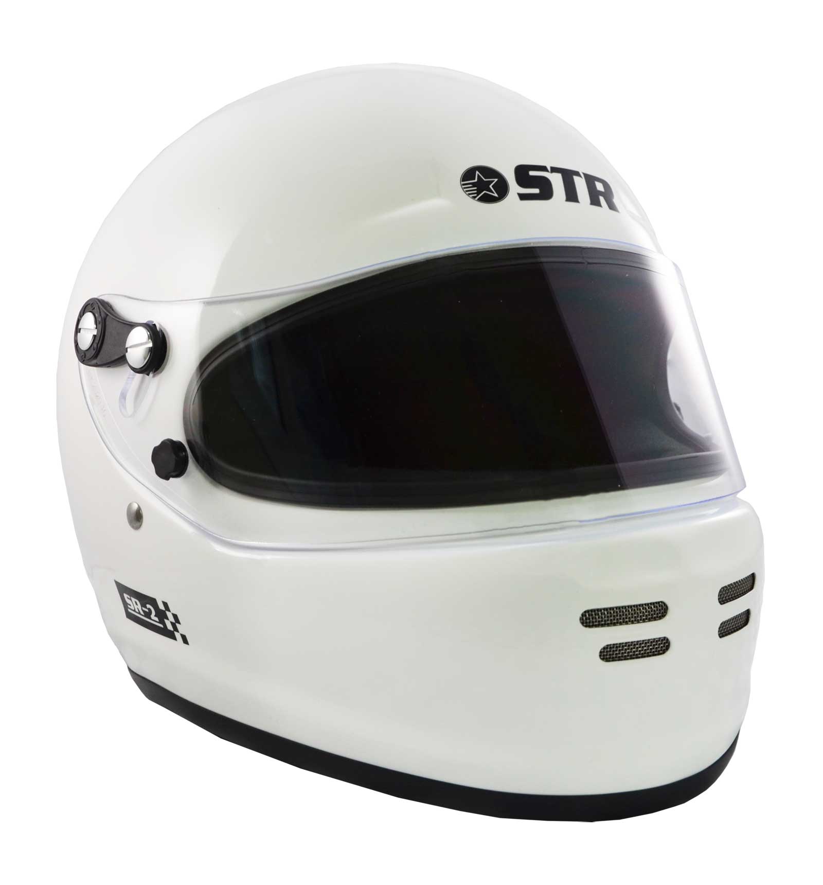 FIA Approved Helmet STR 'SR-1' Race Lid ideal Oval/Rally SA2015 White XS 53cm 