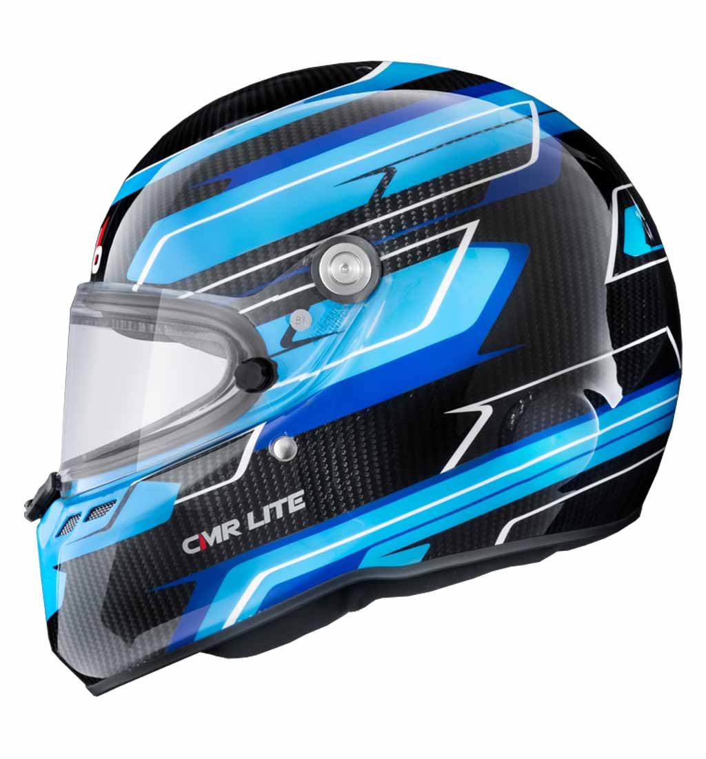 Stilo ST6 CMR Carbon Lite Blue Kart Helmet - Snell CMR 2016
