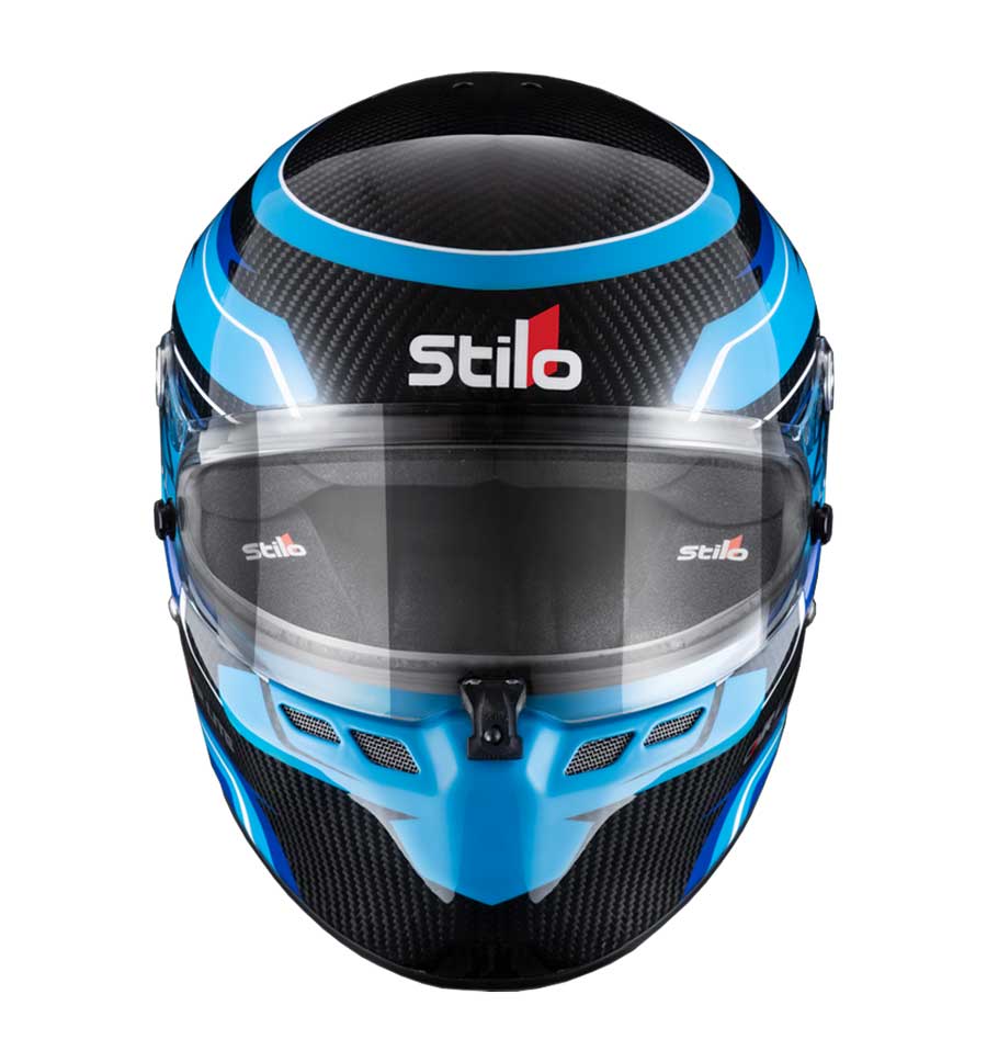 Stilo ST6 CMR Carbon Lite Blue Kart Helmet - Snell CMR 2016