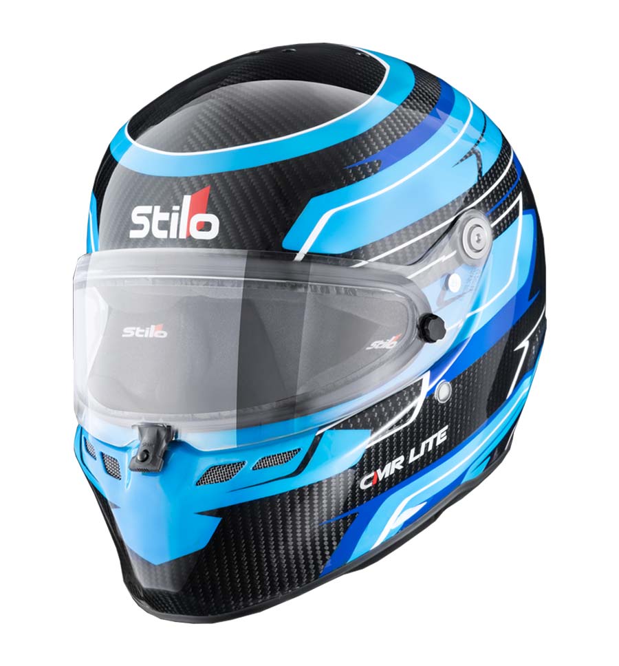 Stilo ST6 CMR Carbon Lite Blue Kart Helmet - Snell CMR 2016