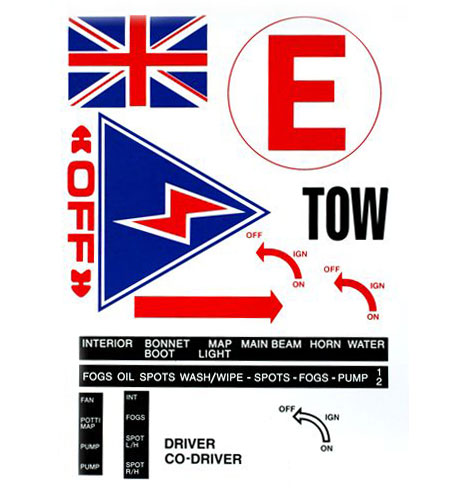 Scrutineer Sticker Sheet for Rally - GE978