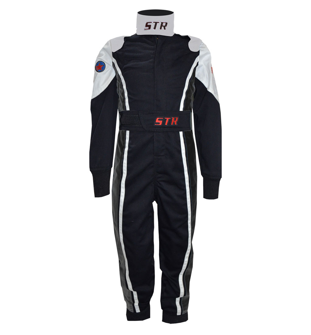 STR Youth 'Comfort' Race Suit - Black/White