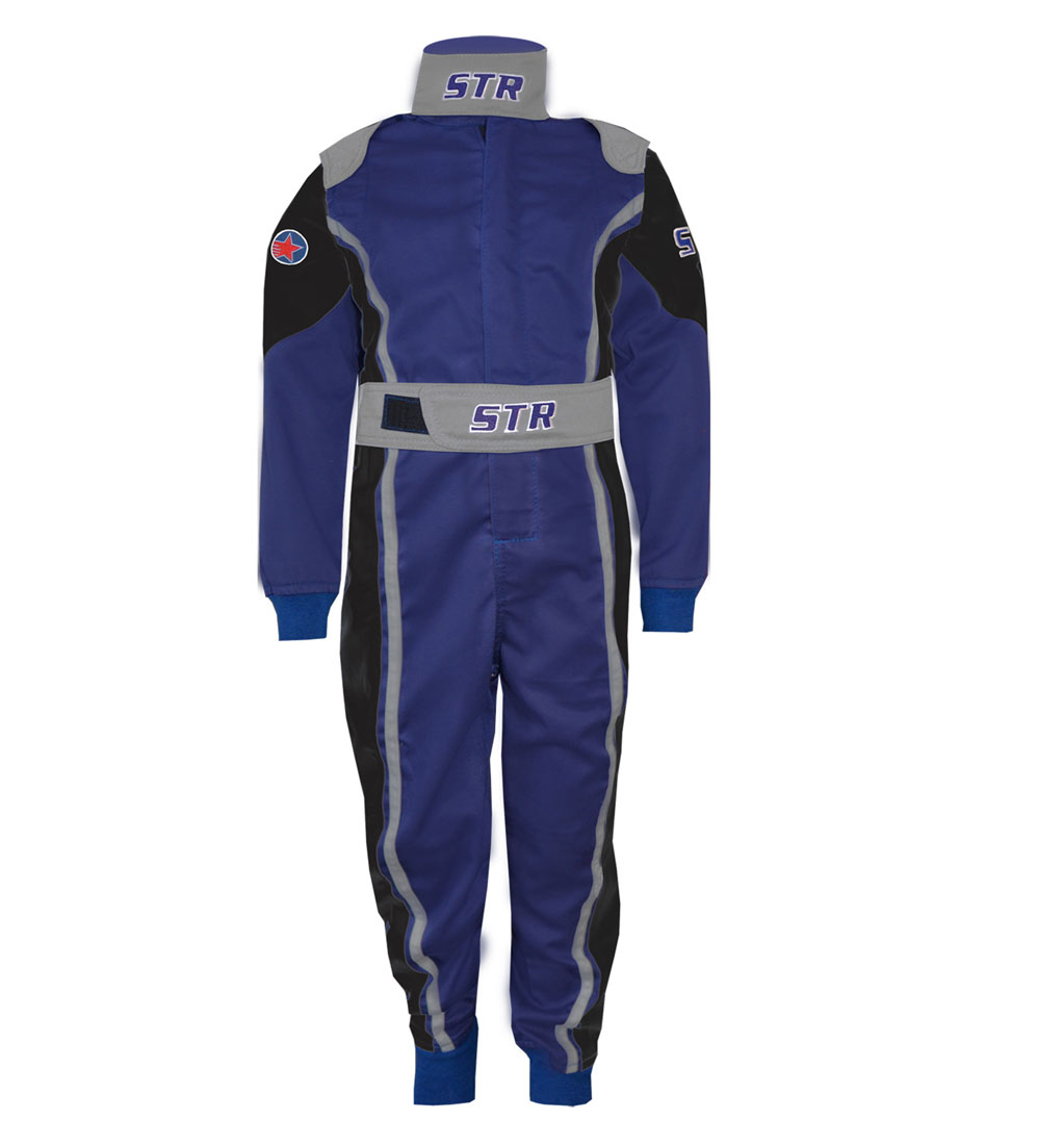 STR Youth 'Comfort' Race Suit - Black/Grey/Blue