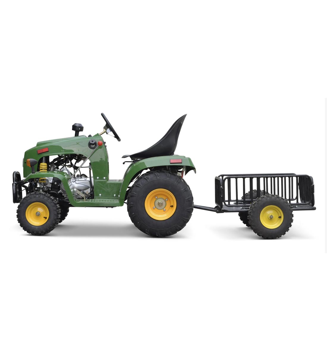 Junior Farm Tractor Kids 110cc Petrol Tractor and Trailer