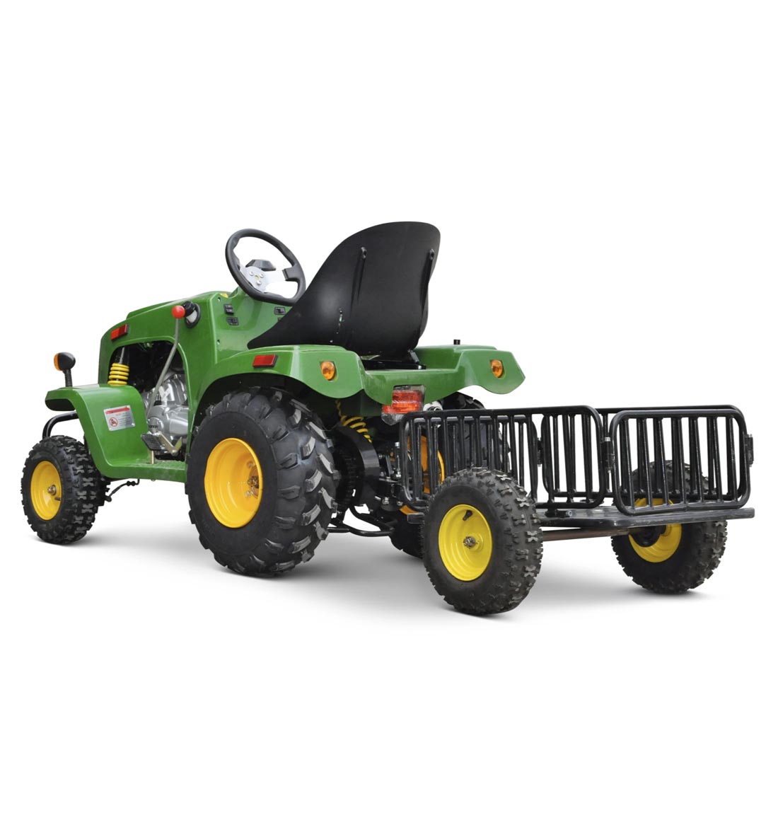 Junior Farm Tractor Kids 110cc Petrol Tractor and Trailer