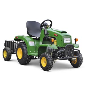 Junior Farm Tractor - Kids 110cc Petrol Tractor and Trailer