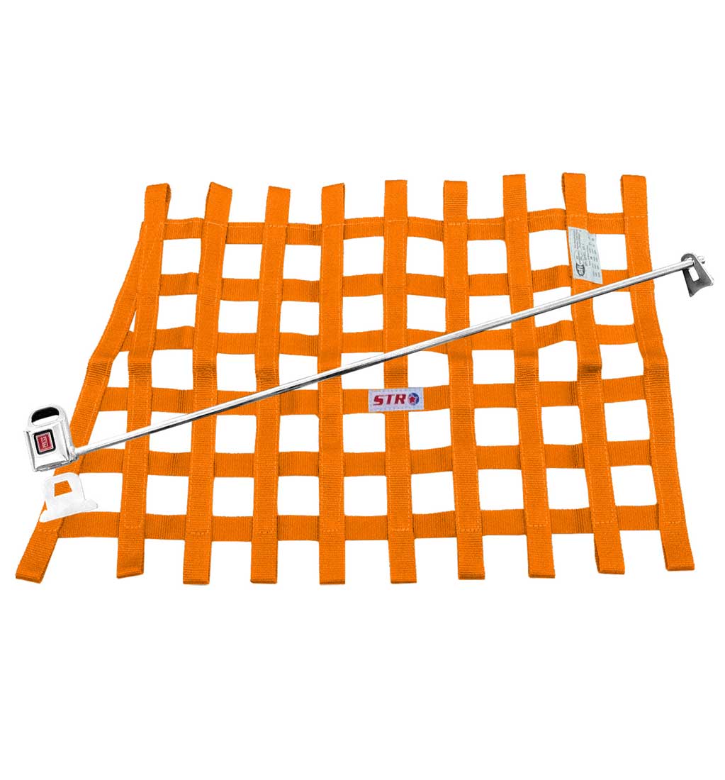 Trapezoidal Window Net &amp; Fitting Kit - Orange