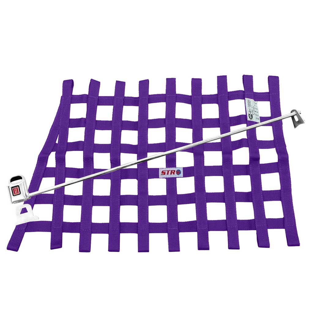 Trapezoidal Window Net &amp; Fitting Kit - Purple