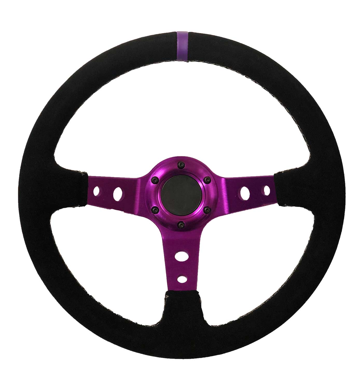 Rally 13" 350mm Suede Purple Drift Steering Wheel