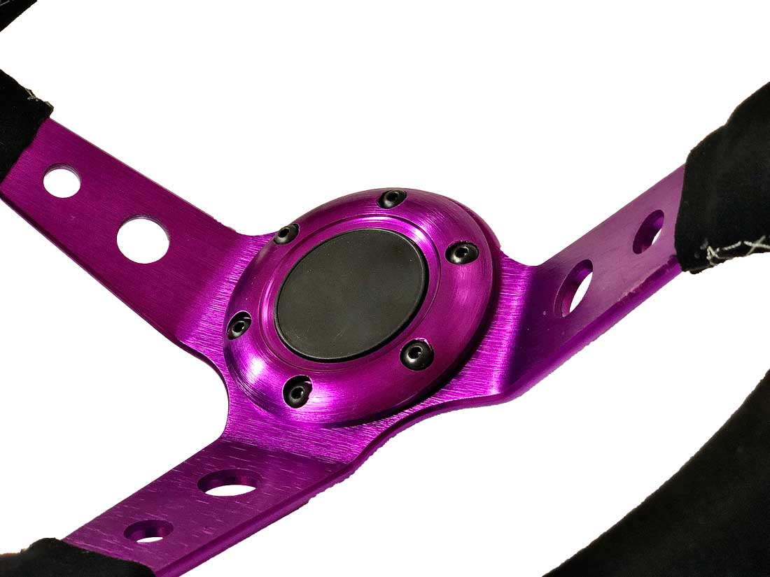 13" Deep Dish Steering Wheels Purple