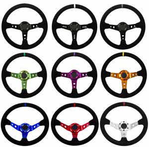 Rally Steering Wheel - 13&quot; Wheel with 3&quot; Deep Dish