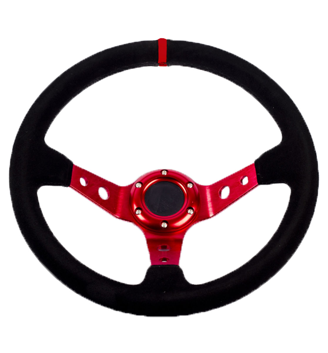 13" Deep Dish Steering Wheels Red