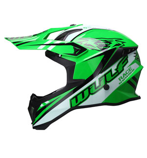 Wulfsport Race Series Helmet - ECE R 2205 - Green - ECE R 2205 - Green